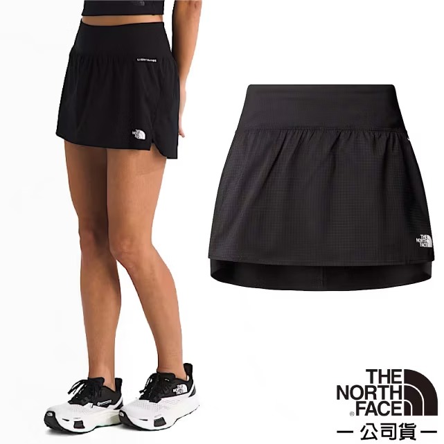 【The North Face】女 SUNRISER SKORT 輕量透氣防曬運動休閒褲裙/8DFQ-JK3 宇宙黑✿30E010